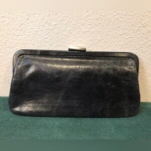 HOBO Black Leather Clutch